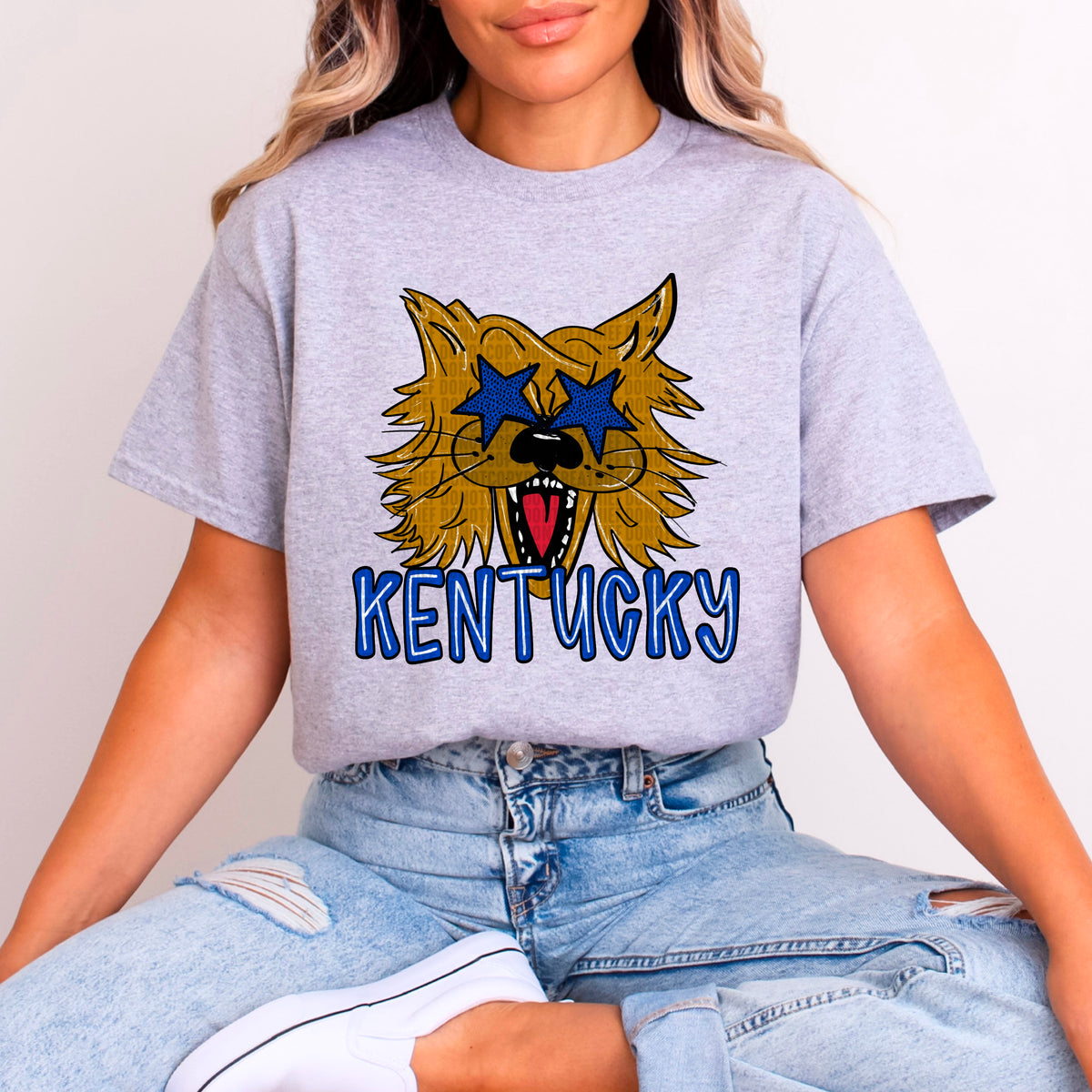 Kentucky blue font 93766 DTF transfer
