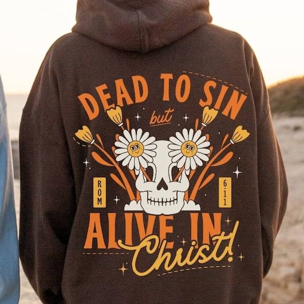 Dead to sin alive in Christ skull (KARTA) 64016 DTF transfer