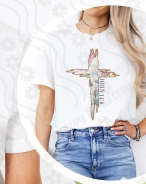 Jesus the way the truth the life cross 99486 DTF transfer