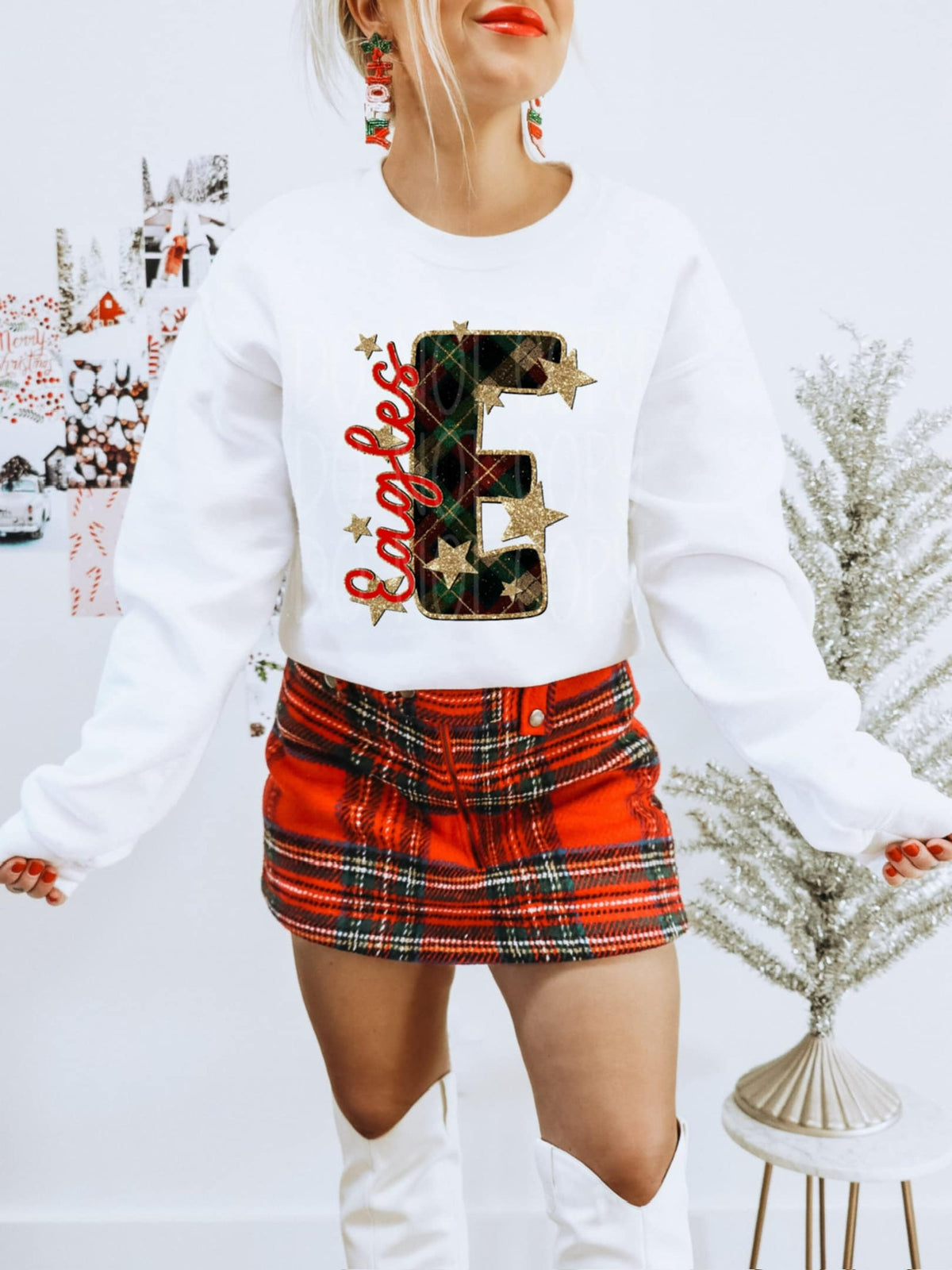 Eagles plaid and gold stars (PH) DTF Transfers