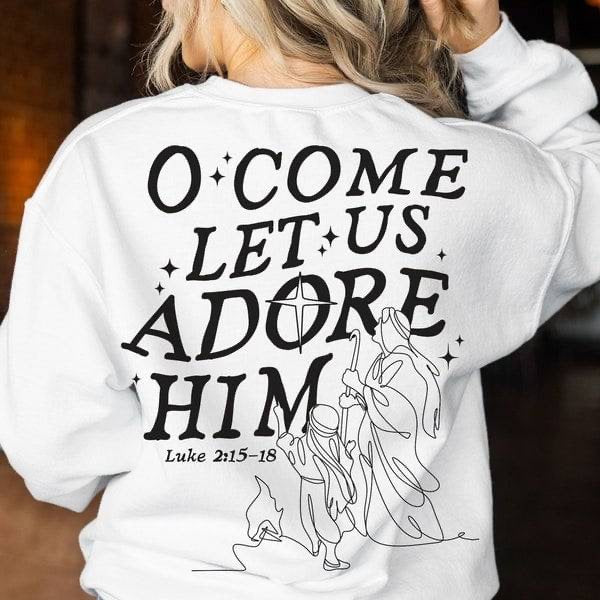 O come let us adore him (KARTA) 64079 DTF transfer