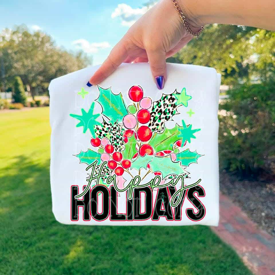 Happy Holidays Holly (C’s) DTF Transfer