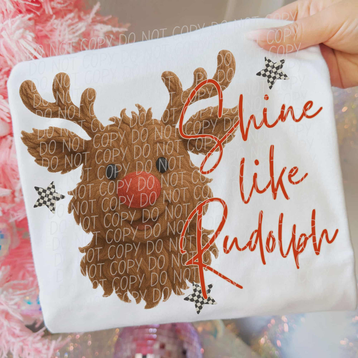 Shine Like reindeer (city) DTF transfer