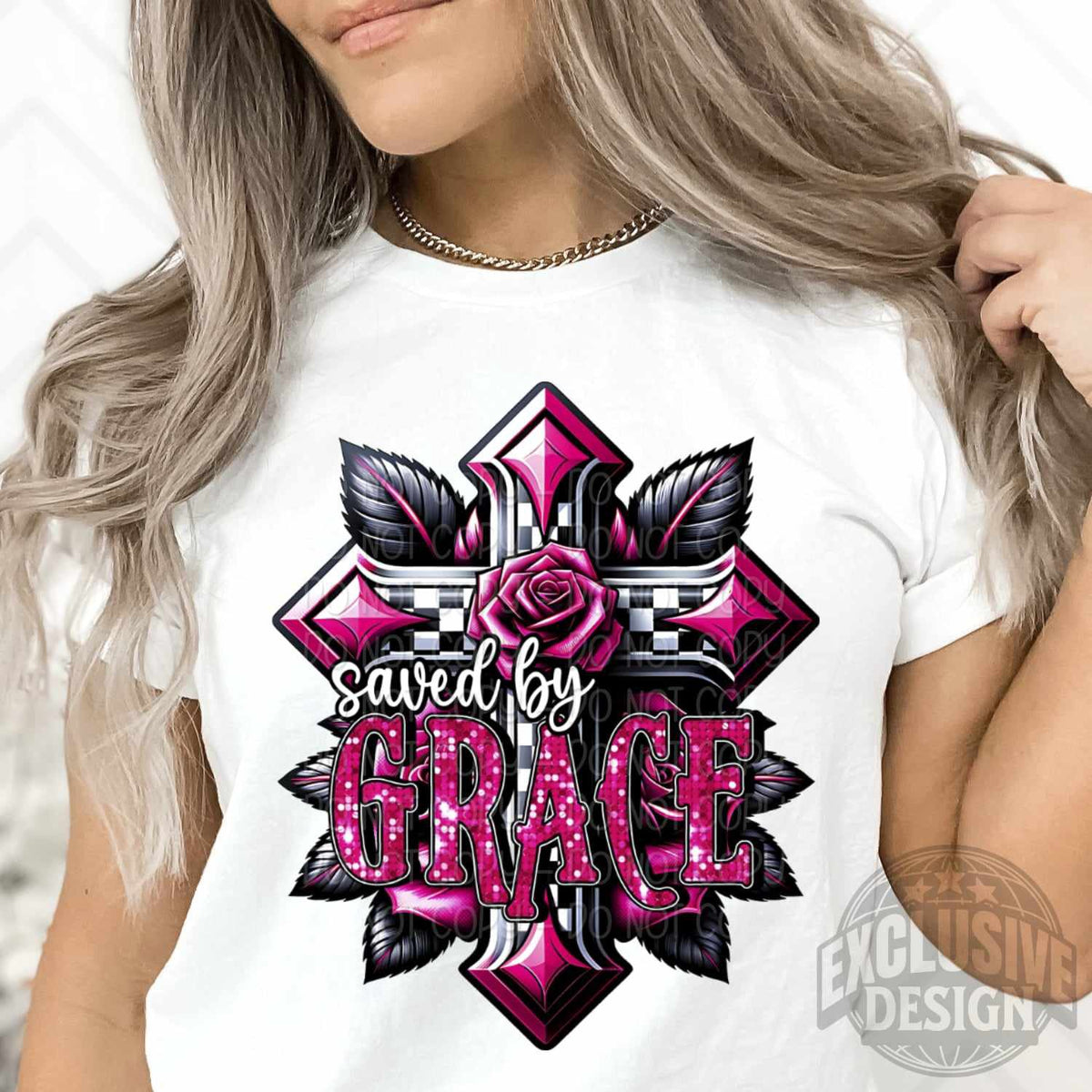 Saved by grace exclusive 79837 DTF transfer