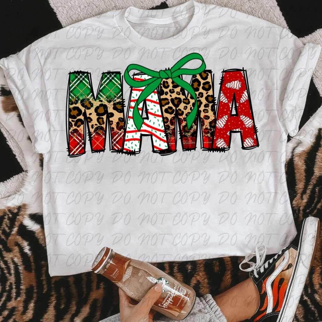 Mama green bow (VINTAGE) 64202 DTF transfer