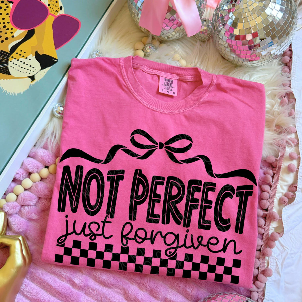 Not perfect just forgiven (black) (DWS) DTF Transfer