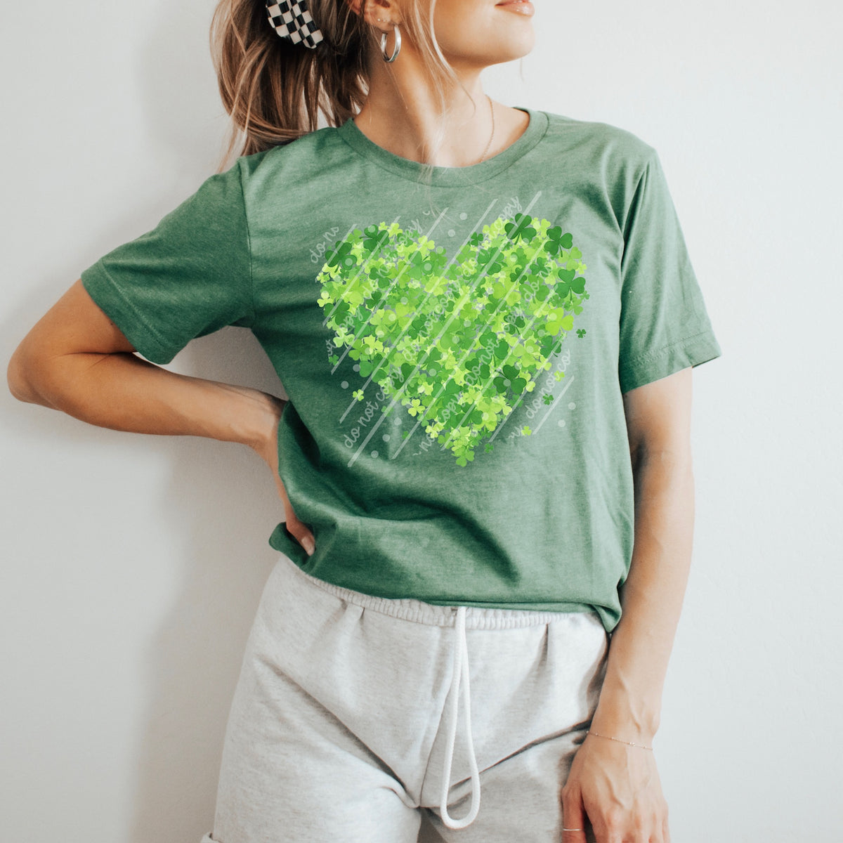 Clover heart DTF transfer