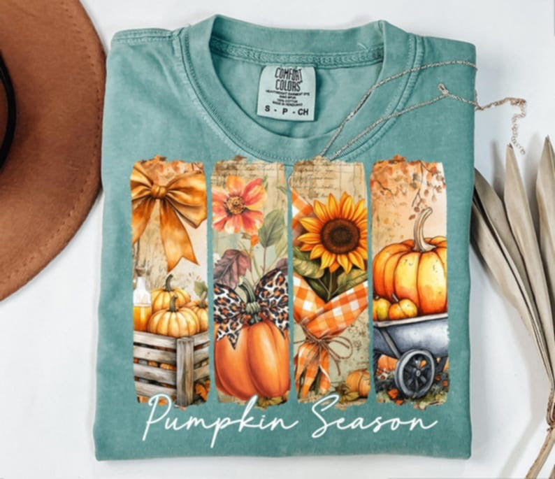 Pumpkin Season Brushstrokes DTF transfer