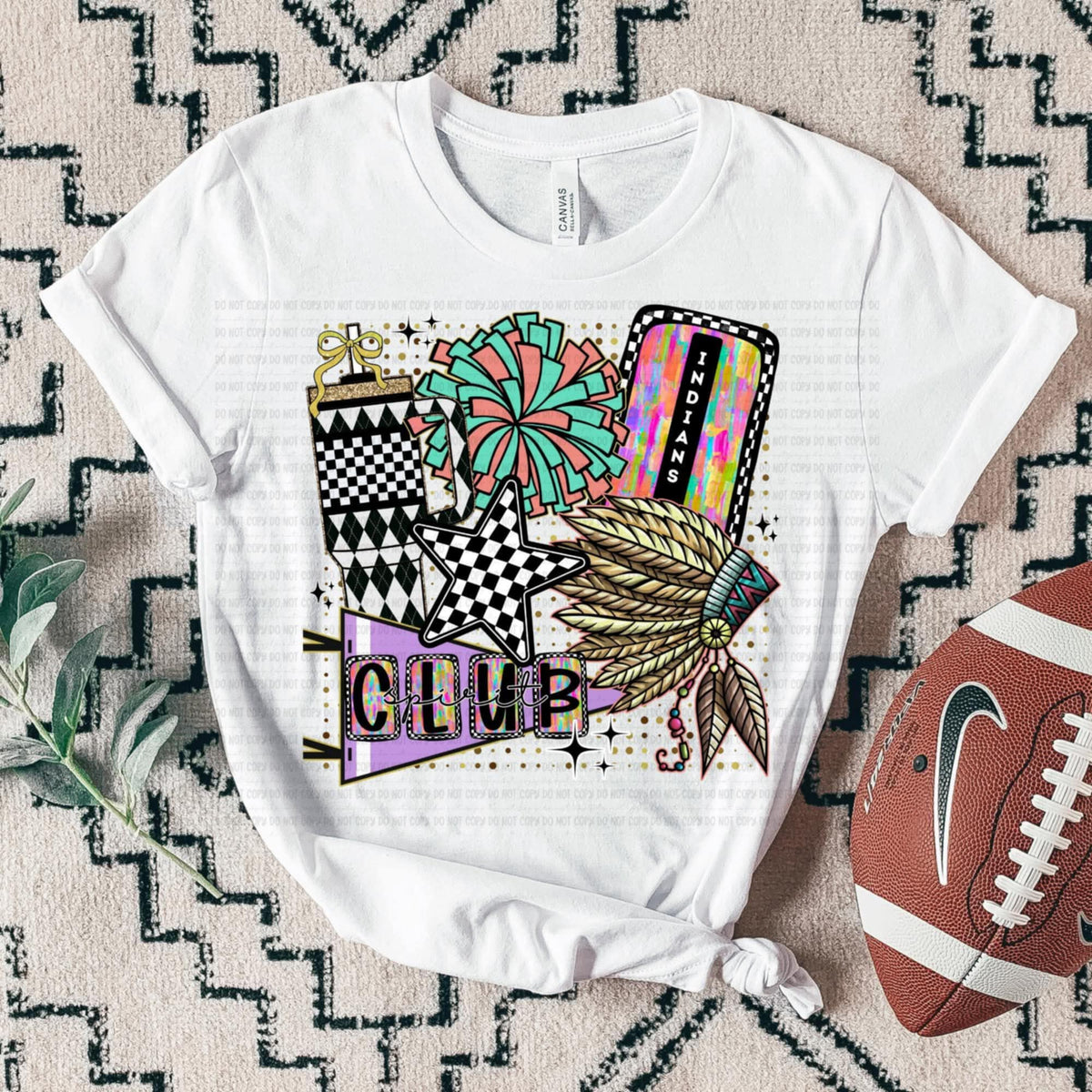 Indians Club Spirit Collage SSD 112842 DTF transfer