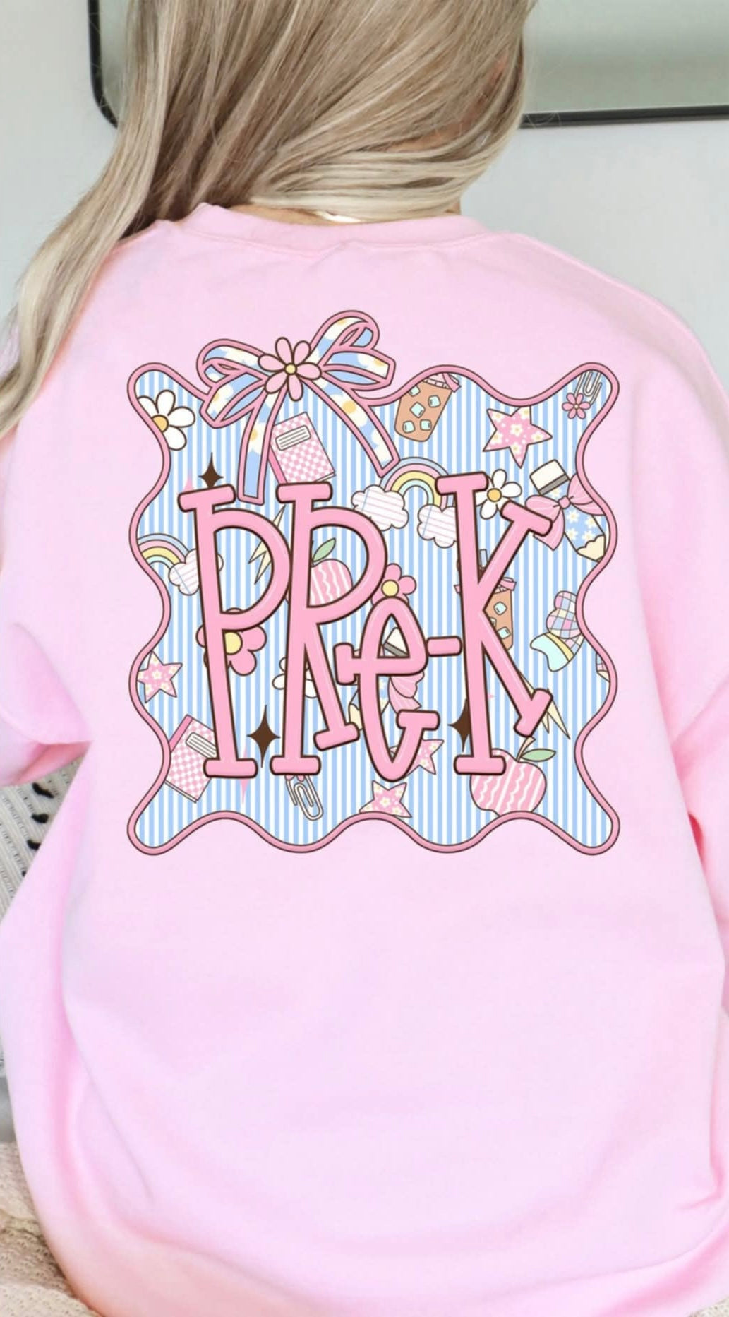 Pre-K seersucker frame (S&G) 107388 DTF transfer