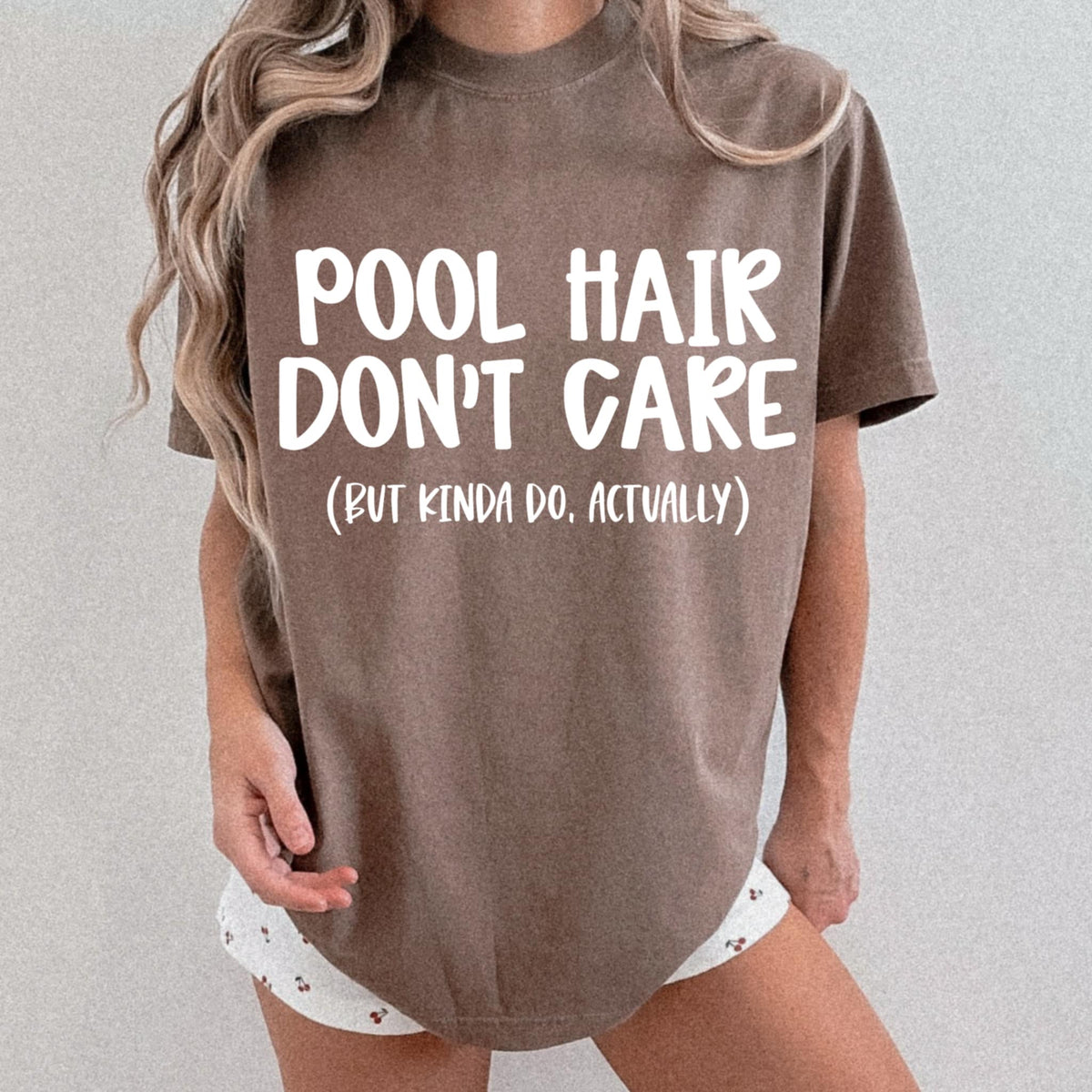 Pool hair don’t care WHITE (CMD) 99588 DTF transfer