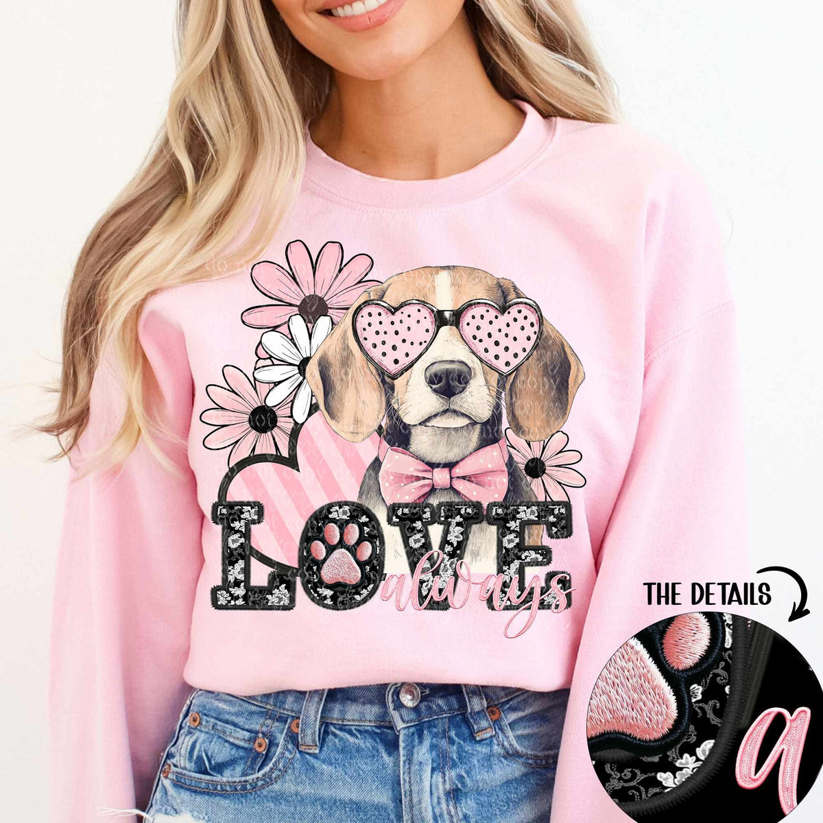 Love always beagle (TTD) 80880 DTF transfer