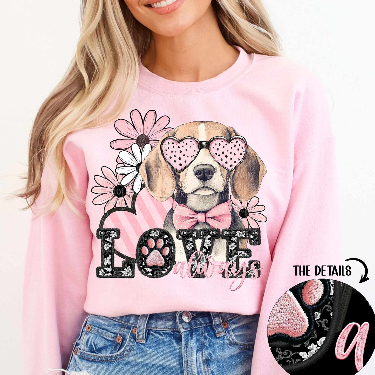 Love always beagle (TTD) 80880 DTF transfer