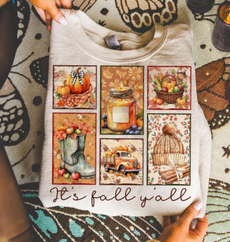 It’s Fall Yall frame brown font DTF transfer