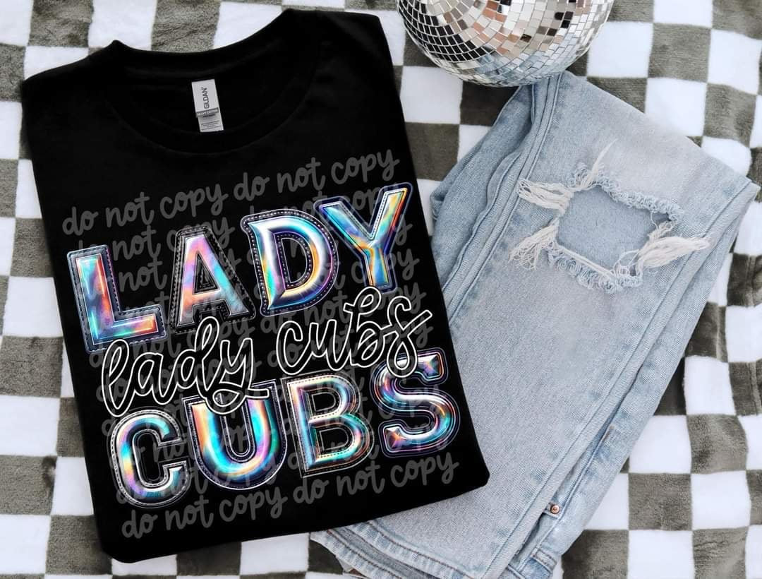 Lady cubs holographic 50710 DTF transfer