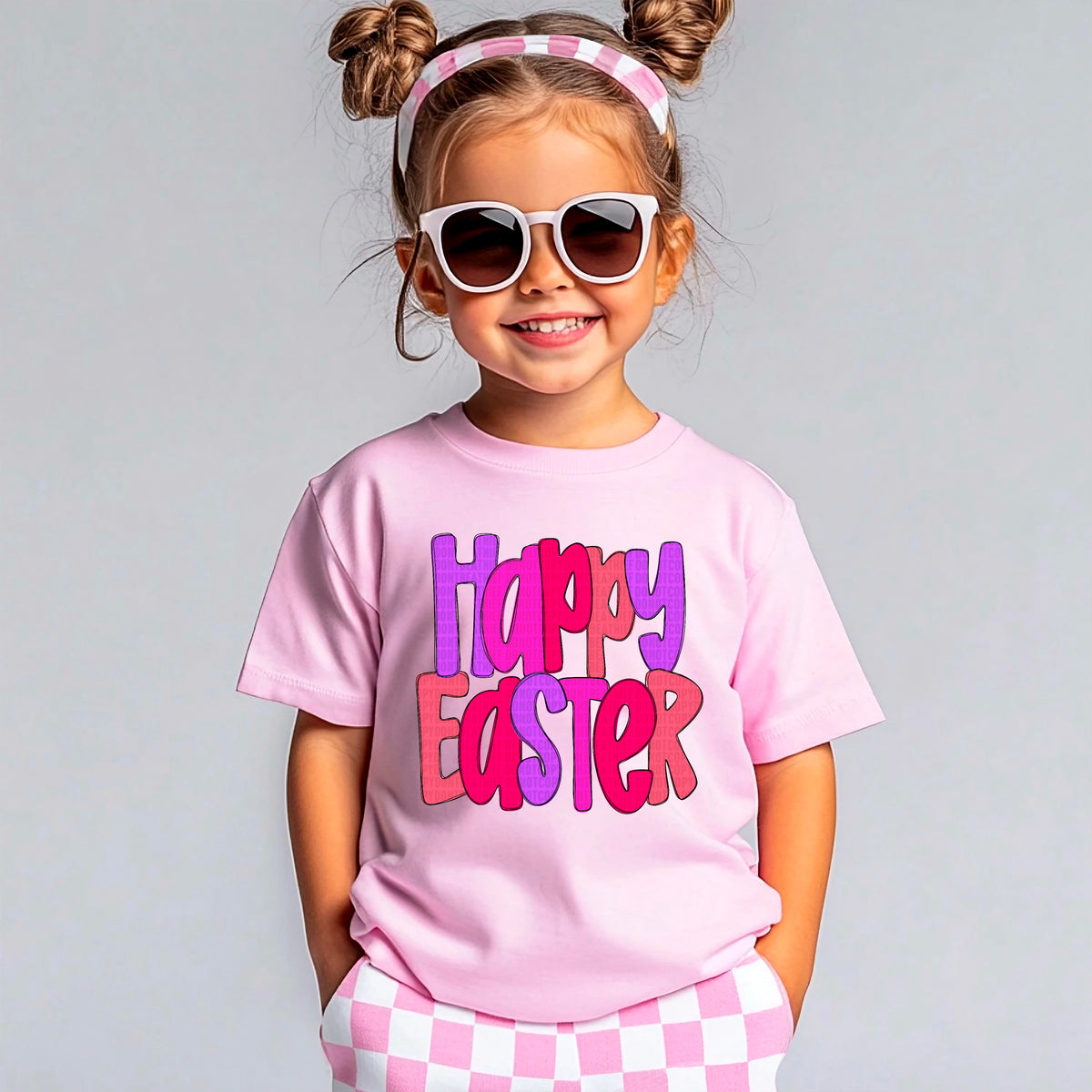 Happy Easter pink A 90423 DTF transfer