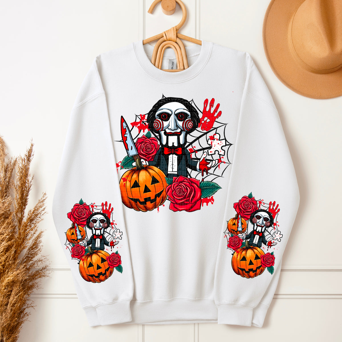 Puppet Pumpkin Rose front only 113240 DTF transfer