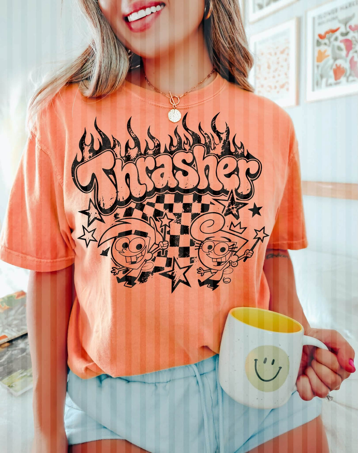 Thrasher fairy odd parents  BLACK (Unhinged) DTF Transfer