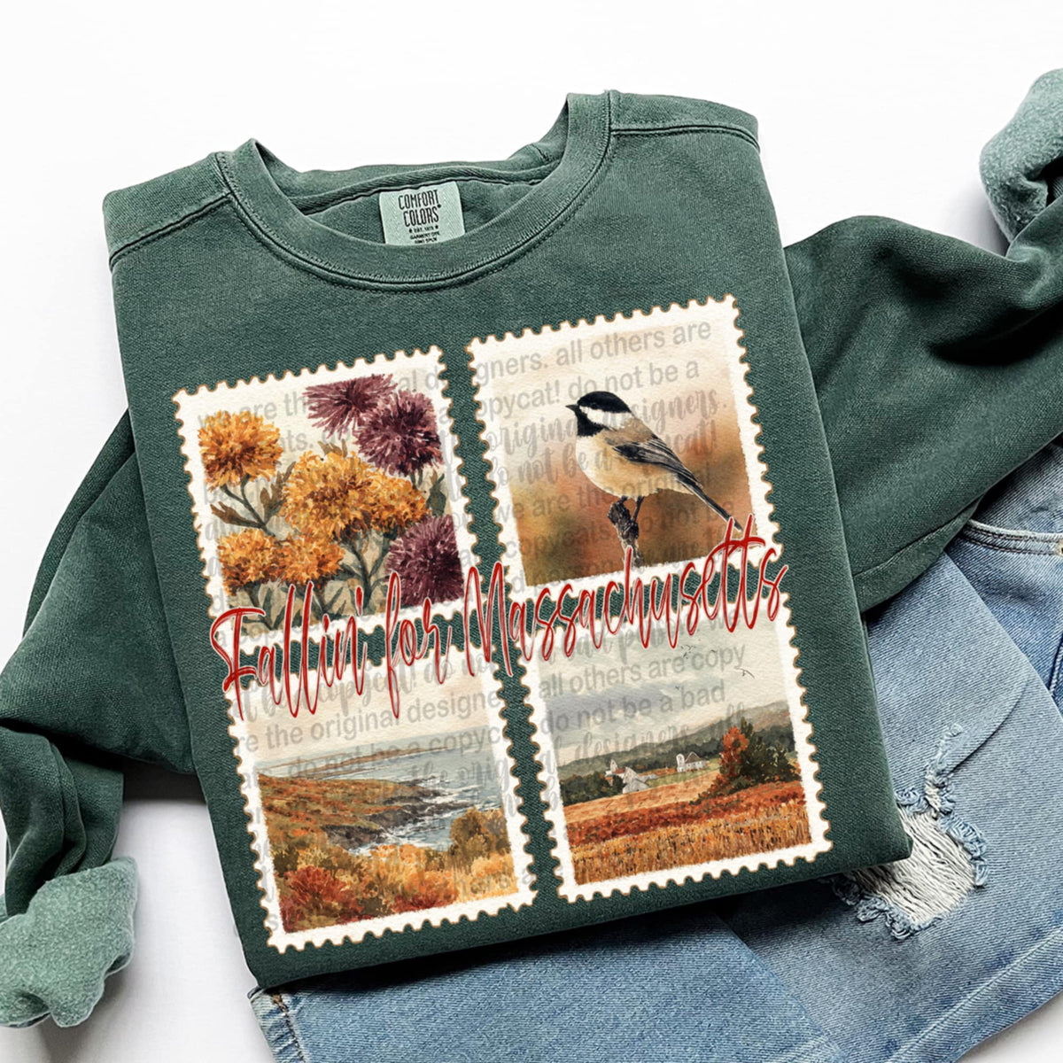 Falling For Massachusetts Fall Stamps (TTD) DTF transfer