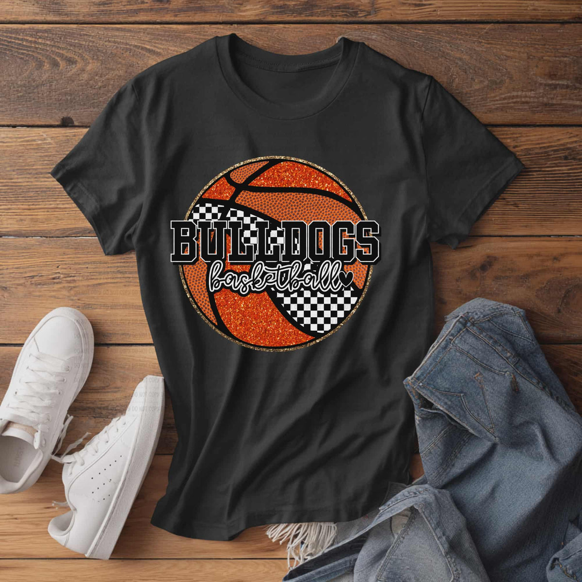 Bulldogs Checker Basketball (revel) DTF Transfer