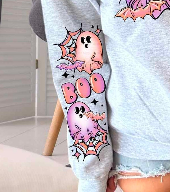 Boo pink and purple ghosts SLEEVE (CSC) 55590 DTF transfer