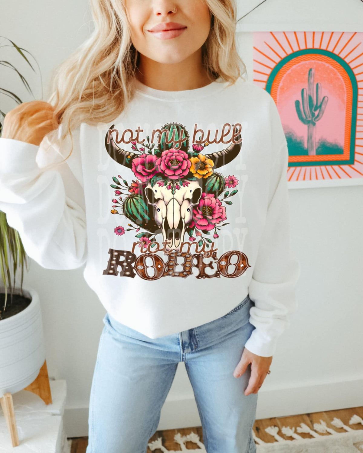 Not my bull not my rodeo (DD) 91431 DTF transfer