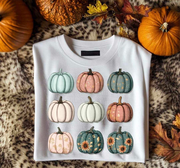 Fall pumpkin grid (SSD) 62473 DTF transfer