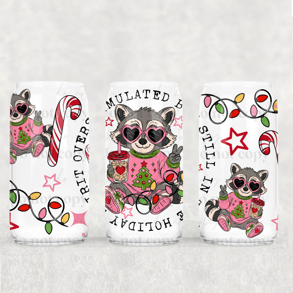 Overstimulated raccoon (exclusive) UV DTF WRAP