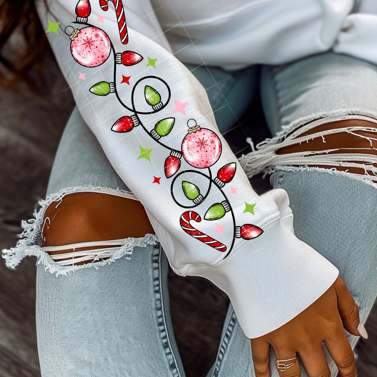 Merry Little Christmas Sleeve CSC DTF transfer