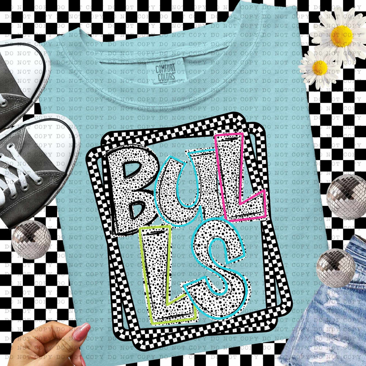 Bulls Dalmatian filled mascots (ECHT) 55144 DTF transfer