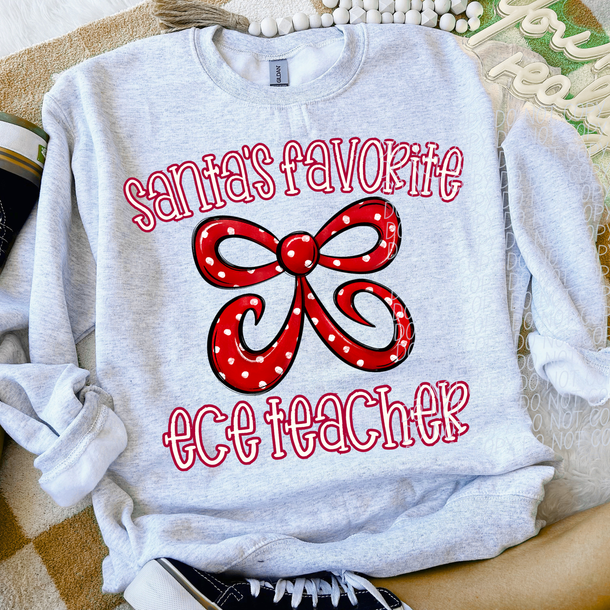 Santa's Favorite ECE Teacher (City) DTF Transfer