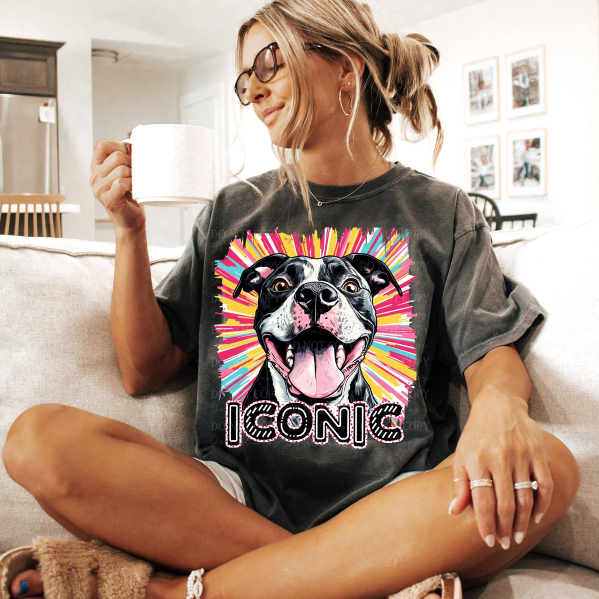 Iconic pitbull 95833 DTF transfer