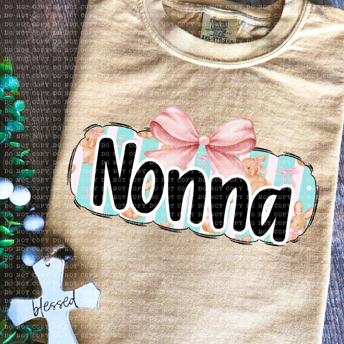 Nonna bunny background (ECHT) 85624 DTF transfer