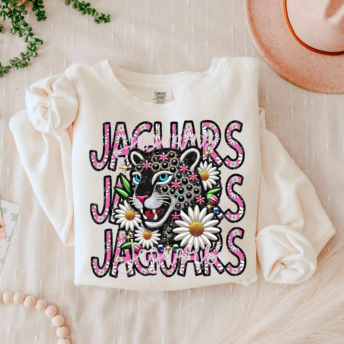 Jaguars floral stacked 80670 DTF transfer
