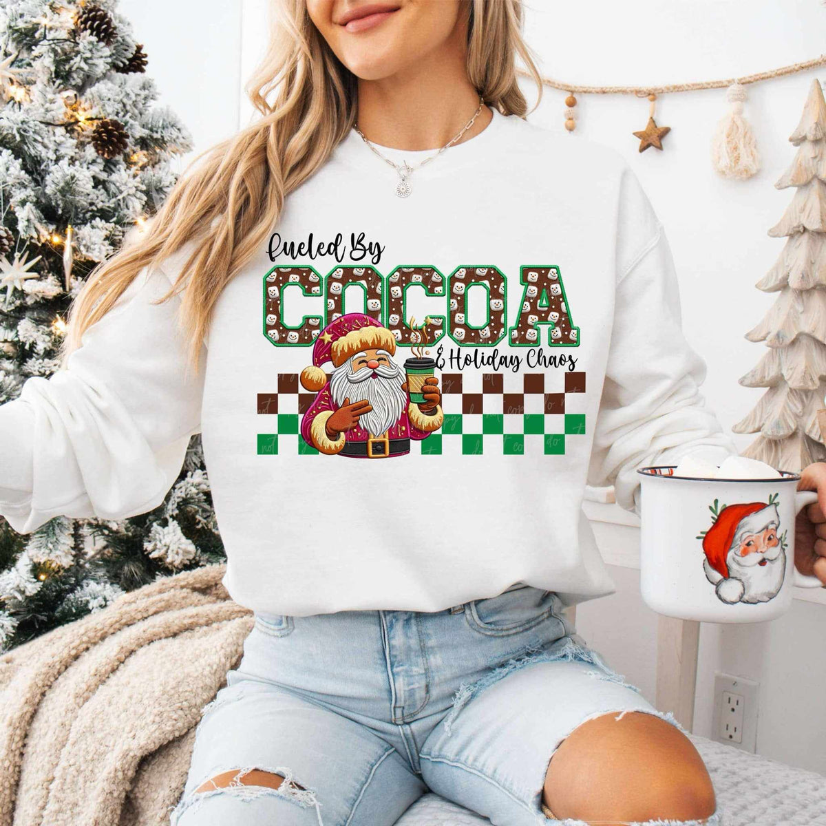 Fueled by cocoa & holiday chaos 67803 DTF transfer