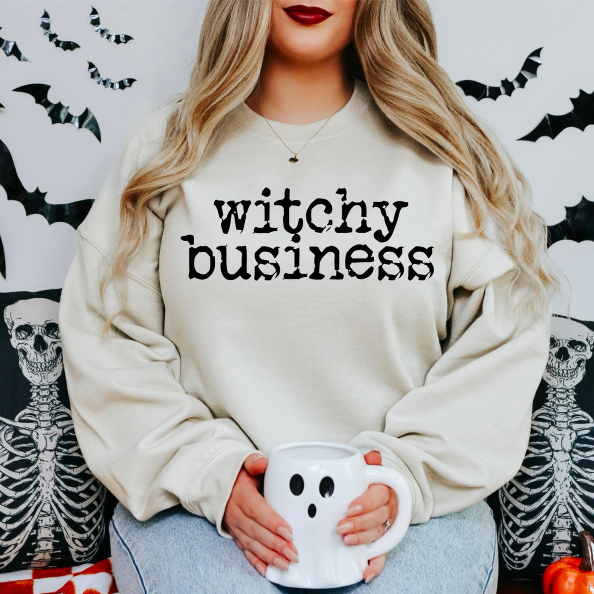 Witchy Business black font (abd) DTF transfer