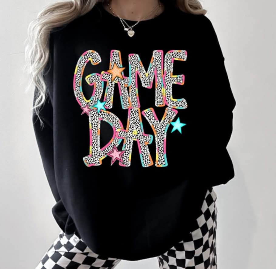 Game Day rainbow polkadot (s&g) DTF transfer