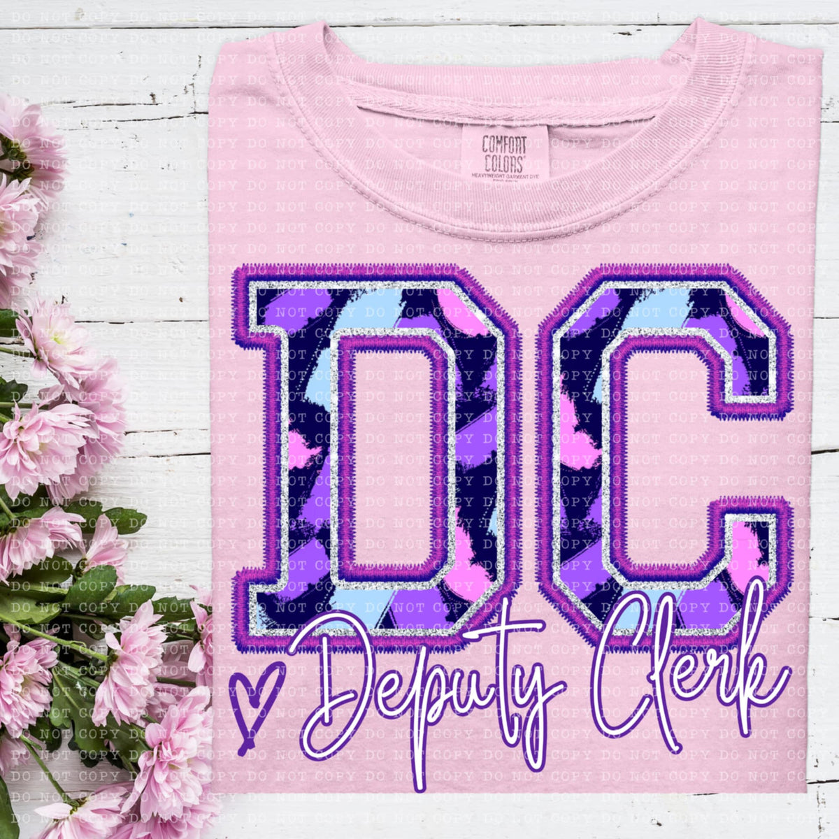 DC deputy clerk purple brushstrokes (ECHT) 93970 DTF transfer