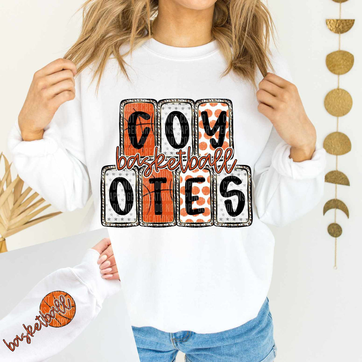 Coyotes Basketball FRONT (Caplinger) 82870 DTF transfer