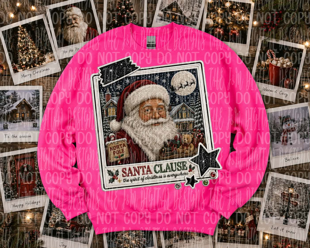 Santa Claus Polaroid (J&M) DTF transfer