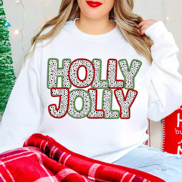 Holly jolly Dalmatian filled  (CITY) 65054 DTF transfer