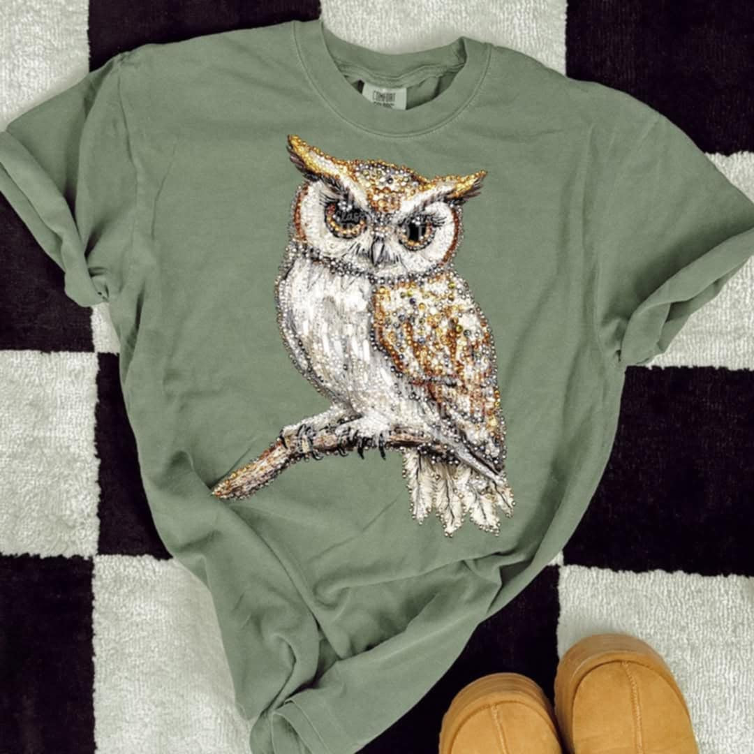 Rhinestone owl (Classy) 95273 DTF transfer