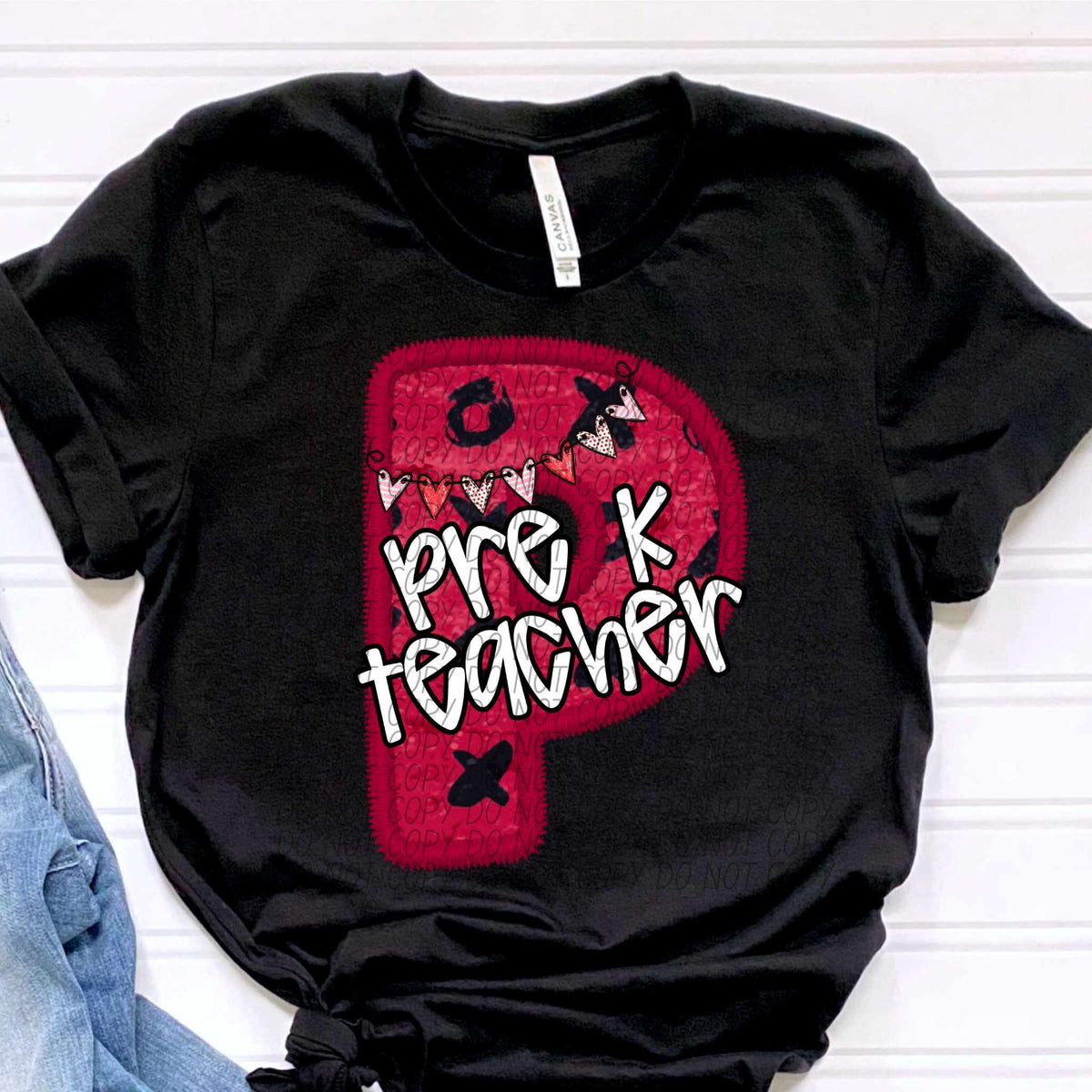 P pre k teacher valentine (CITY) 79111 DTF transfer