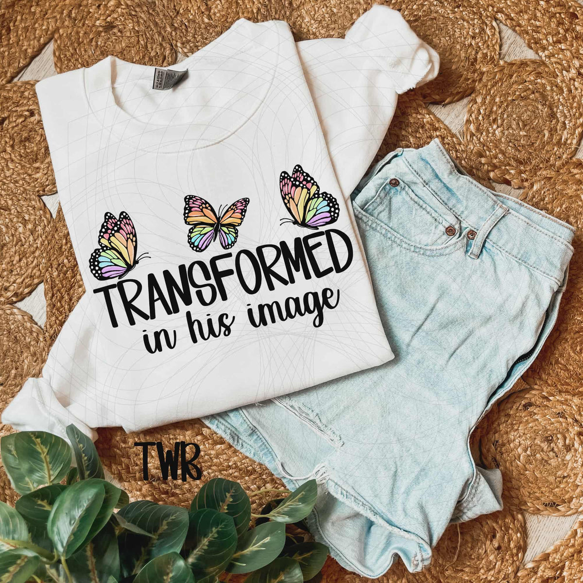 Transformed in his image butterflies black (SSD) DTF TRANSFER