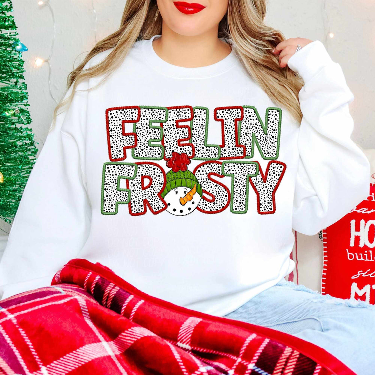 Feelin frosty Dalmatian filled snowman (CITY) 70024 DTF transfer