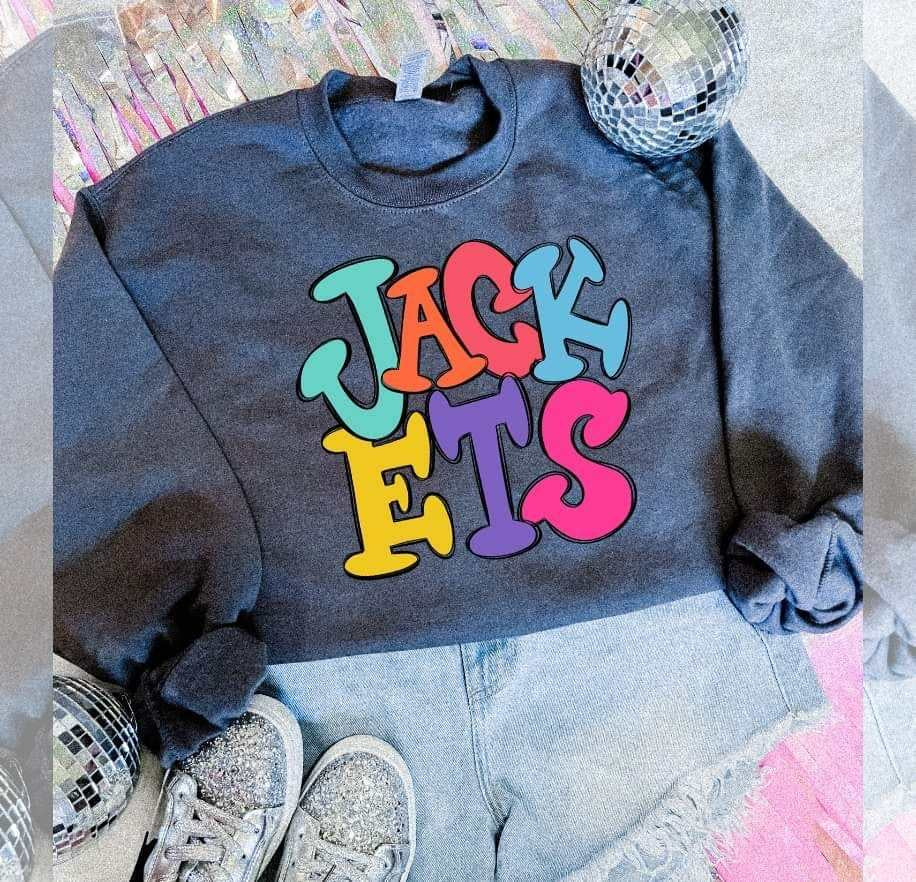 Jackets colorful bubble font (S&G) 64497 DTF transfer