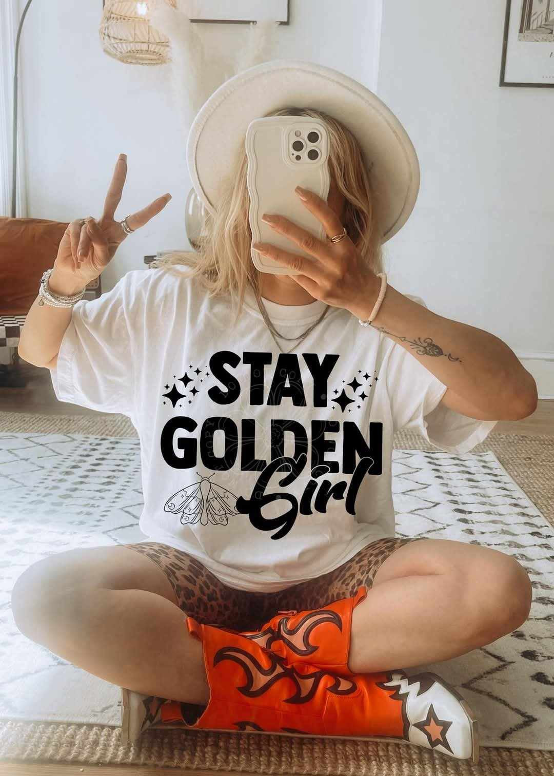 Stay golden girl (LYTTLE) 75485 DTF transfer