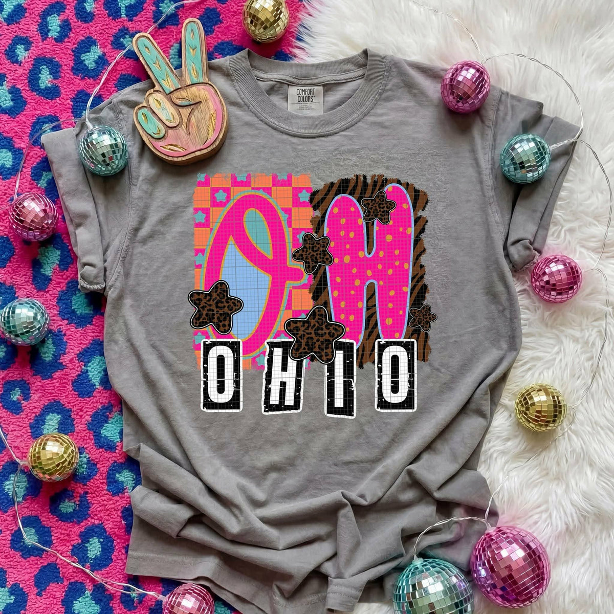 Ohio Animal Print State (C’s) DTF Transfer