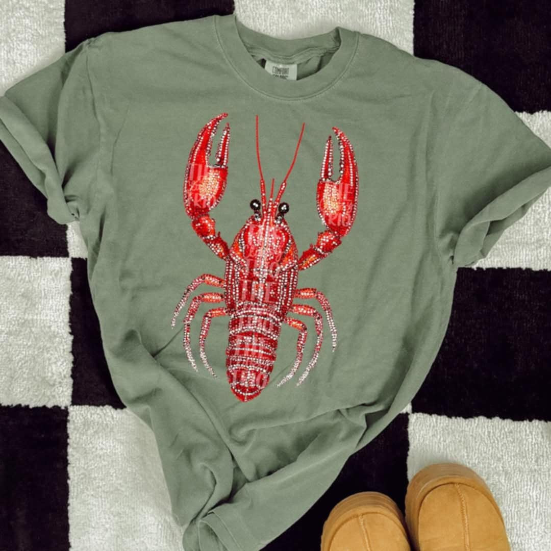 Rhinestone crawfish (Classy) 95275 DTF transfer