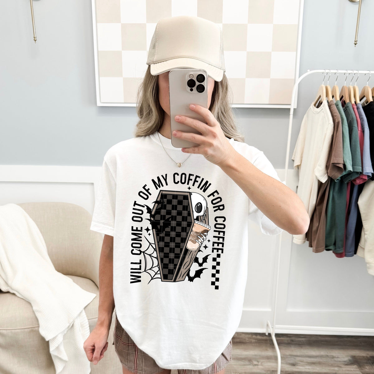 Will come out of my coffin for coffee (BLACK) CSC DTF Transfer